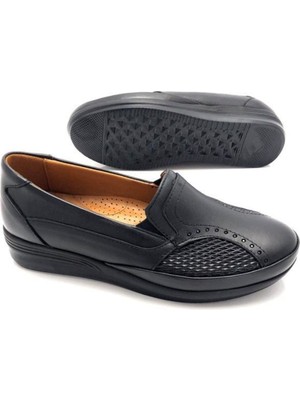 Deri Tarz Deri Tam Ortopedik Kadın Anne Ayakkabısı