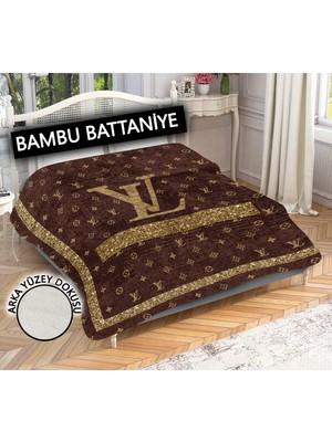 Doruklar Home Collection Dekoratif Modern Desenli %100 Bambu Kumaşlı Battaniye