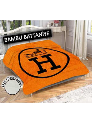 Doruklar Home Collection Dekoratif Modern Desenli %100 Bambu Kumaşlı Battaniye