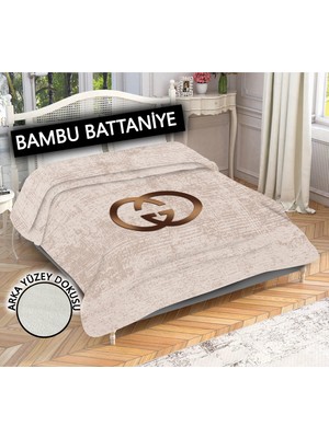 Doruklar Home Collection Dekoratif Modern Desenli %100 Bambu Kumaşlı Battaniye