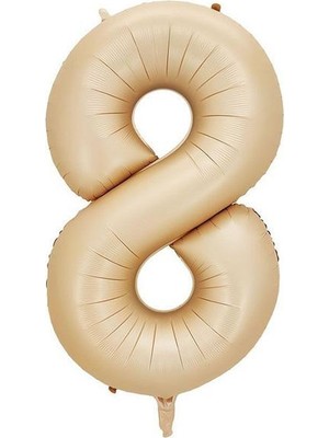 Kidspartim 8 Rakam Karamel Folyo Balon 40 Inç 100 cm