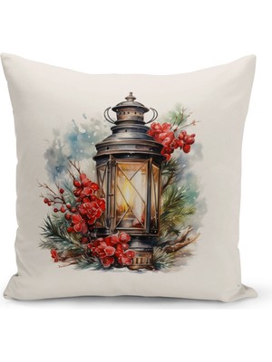 Bertille Home Yılbaşı Serisi Çift Tarafı Dijital Baskılı Kırlent Kılıfı (Christmas Noel Cushion Cover)