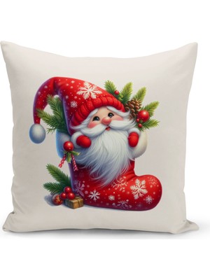 Bertille Home Yılbaşı Serisi Çift Tarafı Dijital Baskılı Kırlent Kılıfı (Christmas Noel Cushion Cover)