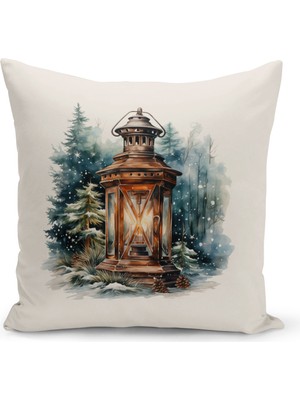 Bertille Home Yılbaşı Serisi Çift Tarafı Dijital Baskılı Kırlent Kılıfı (Christmas Noel Cushion Cover)
