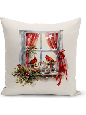 Bertille Home Yılbaşı Serisi Çift Tarafı Dijital Baskılı Kırlent Kılıfı (Christmas Noel Cushion Cover)