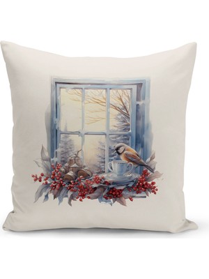 Bertille Home Yılbaşı Serisi Çift Tarafı Dijital Baskılı Kırlent Kılıfı (Christmas Noel Cushion Cover)