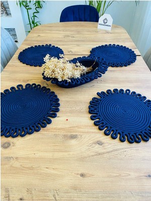 My Doğa Store Jüt Hasır Amerikan Servis Supla ve Sepet 5 Parça