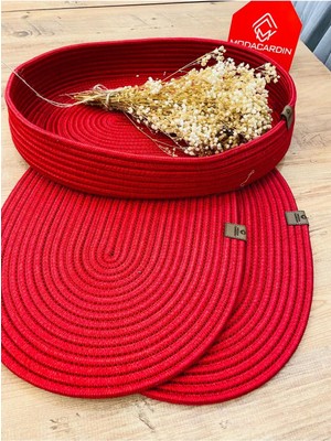 My Doğa Store Jüt Hasır Amerikan Servis Oval Supla ve Sepet 3 Lü