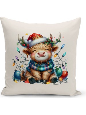 Bertille Home Yılbaşı Serisi Çift Tarafı Dijital Baskılı Kırlent Kılıfı (Christmas Noel Cushion Cover)