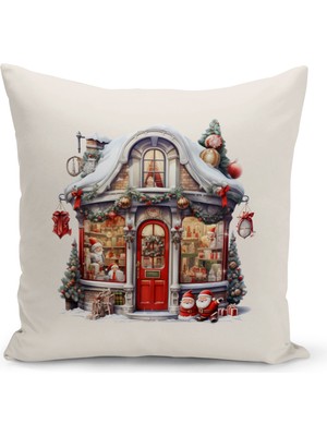 Bertille Home Yılbaşı Serisi Çift Tarafı Dijital Baskılı Kırlent Kılıfı (Christmas Noel Cushion Cover)