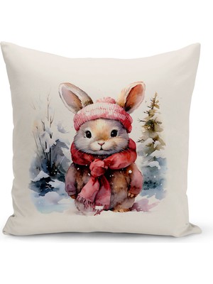 Bertille Home Yılbaşı Serisi Çift Tarafı Dijital Baskılı Kırlent Kılıfı (Christmas Noel Cushion Cover)