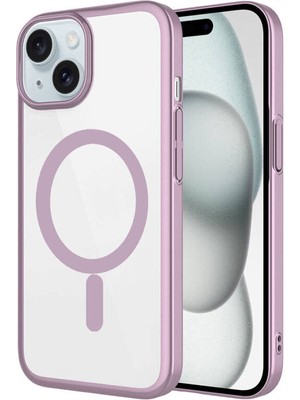 Techno Guru iPhone 15 Plus Kılıf Wireless Şarj Özellikli Sert Pc Zore Mat Riksos Magsafe Kapak