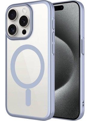Techno Guru iPhone 15 Pro Max Kılıf Wireless Şarj Özellikli Sert Pc Zore Mat Riksos Magsafe Kapak
