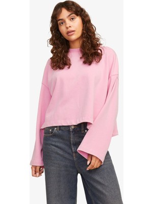 Jjxx Jxelizabeth Loose Kadın Pembe Sweatshirt 12263614-MOONLITE Mauve