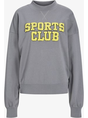 Jjxx Jxriri Loose Kadın Gri Sweatshirt 12263678-MOCKINGBIRD