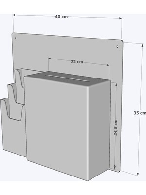 ÖzgürceSeç Duvar Tipi Dilek Istek Şikayet Kutusu & 3 Katlı A5 Broşürlük