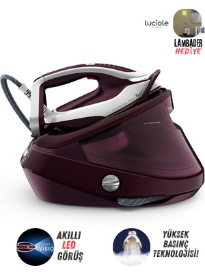 Tefal Premium LED Işıklı, 8,3 Bar Yüksek Basınçlı 680G/DK Ultra Güçlü Buhar Kazanlı Ütü,lambader Hediye