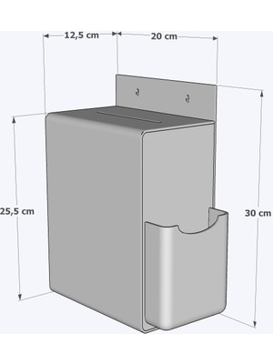 ÖzgürceSeç Yandan Broşürlüklü Saklama Kutusu Ramak Kala Ofis Evrak Kutusu