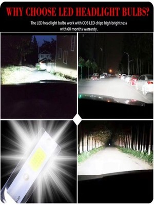 Auto Ampulance Motorsiklet LED Xenon Sellektörde Şimşek Etkili Far LED  Ampulü 1 Adet