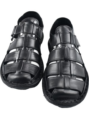 Sia Çanta ,Deri , Rahat , Ortapedik Taban , Cırtlı , Nefes Alan Ayaklar Hem Terlik Hem Sandelet Erkek Terliği