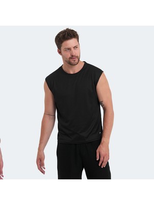 Slazenger VASKA I Erkek Kolsuz Siyah Tişört