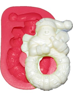 Depposite Silikon Kalıp - Şekerli Kardan Adam (6*4 Cm)