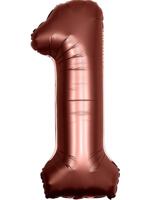 Kidspartim 1 Rakam Çikolata Kahve Folyo Balon 40 Inç 100 cm