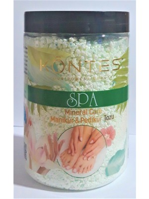 Kontes Spa Mineral Care Manikür Pedikür Tozu 500GR Yeşil Renkli Özel Formül ile El ve Ayak Bakımı