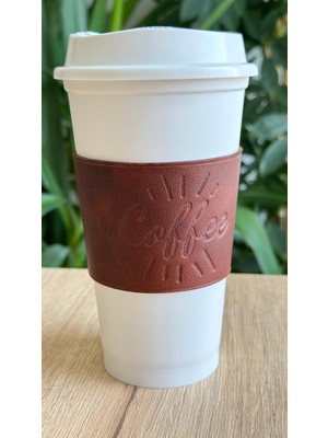 Oh Deer Leather El Yapımı  Coffee Sleeve/ Bardak Tutacağı