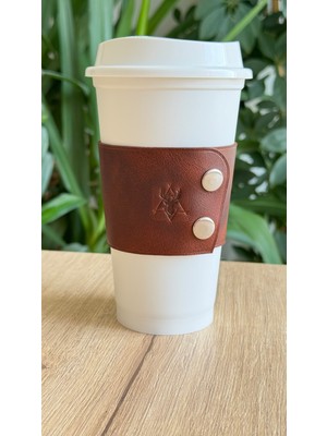 Oh Deer Leather El Yapımı  Coffee Sleeve/ Bardak Tutacağı