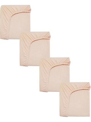 Cotenconcept 4 Adet 40 x 80 + 10 cm Anne Yanı Lastikli Penye Kumaş Bebek Çarşafı