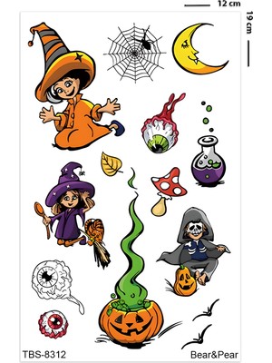 BP Tattoo Cadılar Bayramı Geçici Dövme Halloween Tattoo