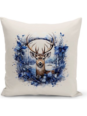 Bertille Home Yılbaşı Serisi Çift Tarafı Dijital Baskılı Kırlent Kılıfı (Christmas Noel Cushion Cover)
