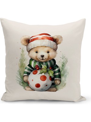 Bertille Home Yılbaşı Serisi Çift Tarafı Dijital Baskılı Kırlent Kılıfı (Christmas Noel Cushion Cover)