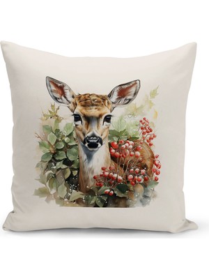 Bertille Home Yılbaşı Serisi Çift Tarafı Dijital Baskılı Kırlent Kılıfı (Christmas Noel Cushion Cover)