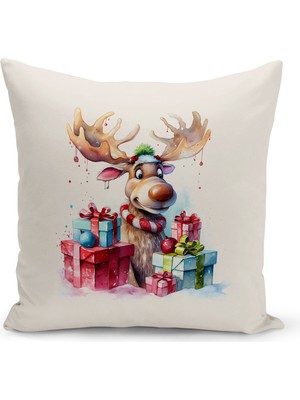 Bertille Home Yılbaşı Serisi Çift Tarafı Dijital Baskılı Kırlent Kılıfı (Christmas Noel Cushion Cover)