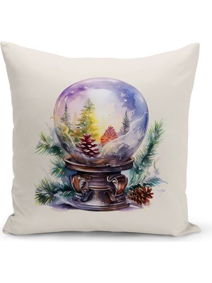 Bertille Home Yılbaşı Serisi Çift Tarafı Dijital Baskılı Kırlent Kılıfı (Christmas Noel Cushion Cover)