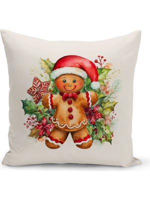 Bertille Home Yılbaşı Serisi Çift Tarafı Dijital Baskılı Kırlent Kılıfı (Christmas Noel Cushion Cover)