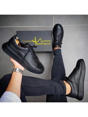 Martinetto Deri Eva Taban Siyah Günlük Erkek Ayakkabı