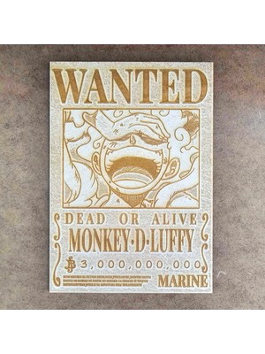 Wanted Monkey D Luffy Duvar Poster. Wanted Duvar Pano