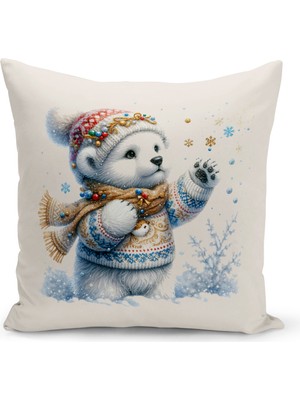 Bertille Home Yılbaşı Serisi Çift Tarafı Dijital Baskılı Kırlent Kılıfı (Christmas Noel Cushion Cover)
