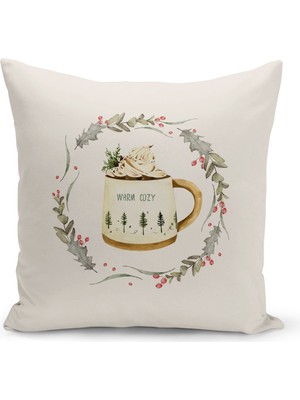 Bertille Home Yılbaşı Serisi Çift Tarafı Dijital Baskılı Kırlent Kılıfı (Christmas Noel Cushion Cover)