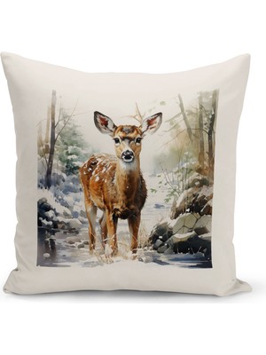 Bertille Home Yılbaşı Serisi Çift Tarafı Dijital Baskılı Kırlent Kılıfı (Christmas Noel Cushion Cover)