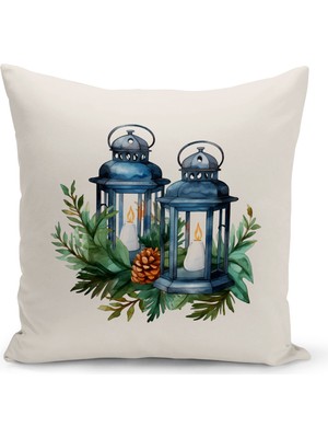 Bertille Home Yılbaşı Serisi Çift Tarafı Dijital Baskılı Kırlent Kılıfı (Christmas Noel Cushion Cover)