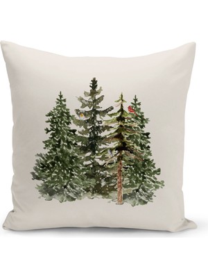 Bertille Home Yılbaşı Serisi Çift Tarafı Dijital Baskılı Kırlent Kılıfı (Christmas Noel Cushion Cover)