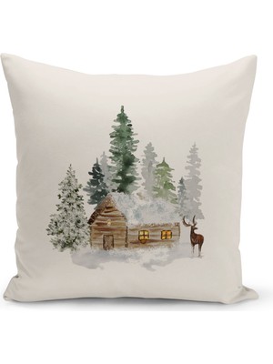 Bertille Home Yılbaşı Serisi Çift Tarafı Dijital Baskılı Kırlent Kılıfı (Christmas Noel Cushion Cover)