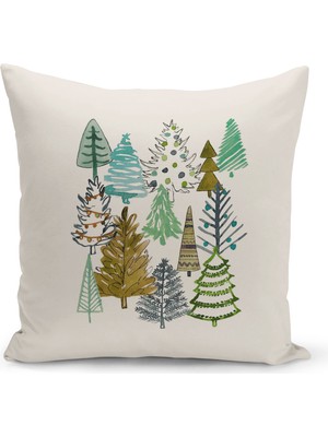 Bertille Home Yılbaşı Serisi Çift Tarafı Dijital Baskılı Kırlent Kılıfı (Christmas Noel Cushion Cover)
