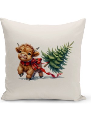Bertille Home Yılbaşı Serisi Çift Tarafı Dijital Baskılı Kırlent Kılıfı (Christmas Noel Cushion Cover)