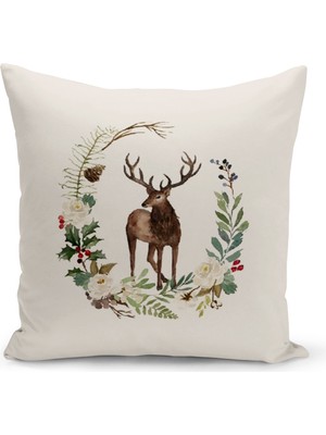 Bertille Home Yılbaşı Serisi Çift Tarafı Dijital Baskılı Kırlent Kılıfı (Christmas Noel Cushion Cover)