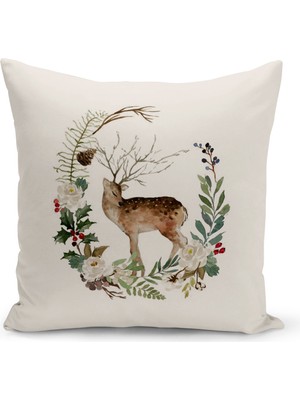 Bertille Home Yılbaşı Serisi Çift Tarafı Dijital Baskılı Kırlent Kılıfı (Christmas Noel Cushion Cover)